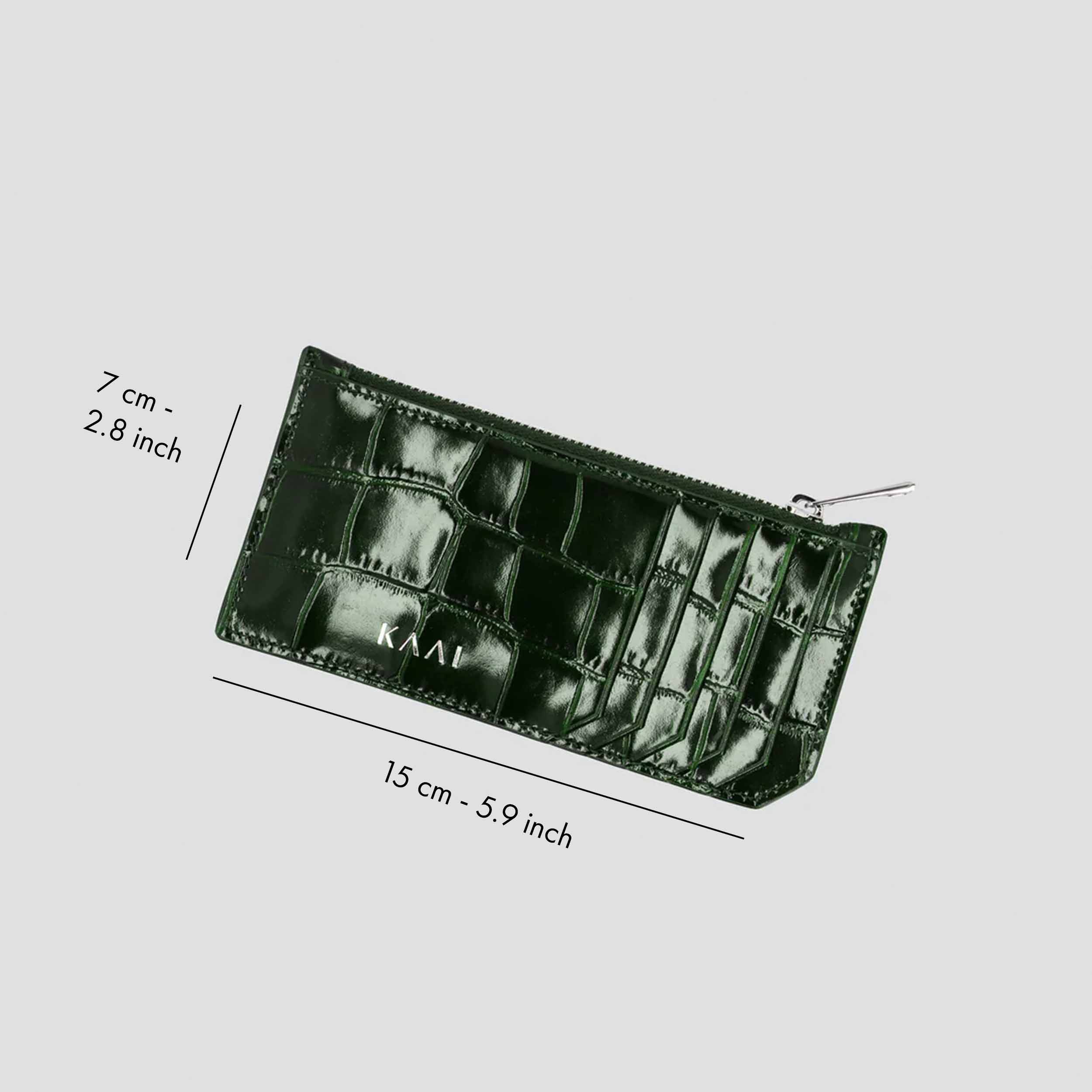 Cardholder - croco pine green - Image 2