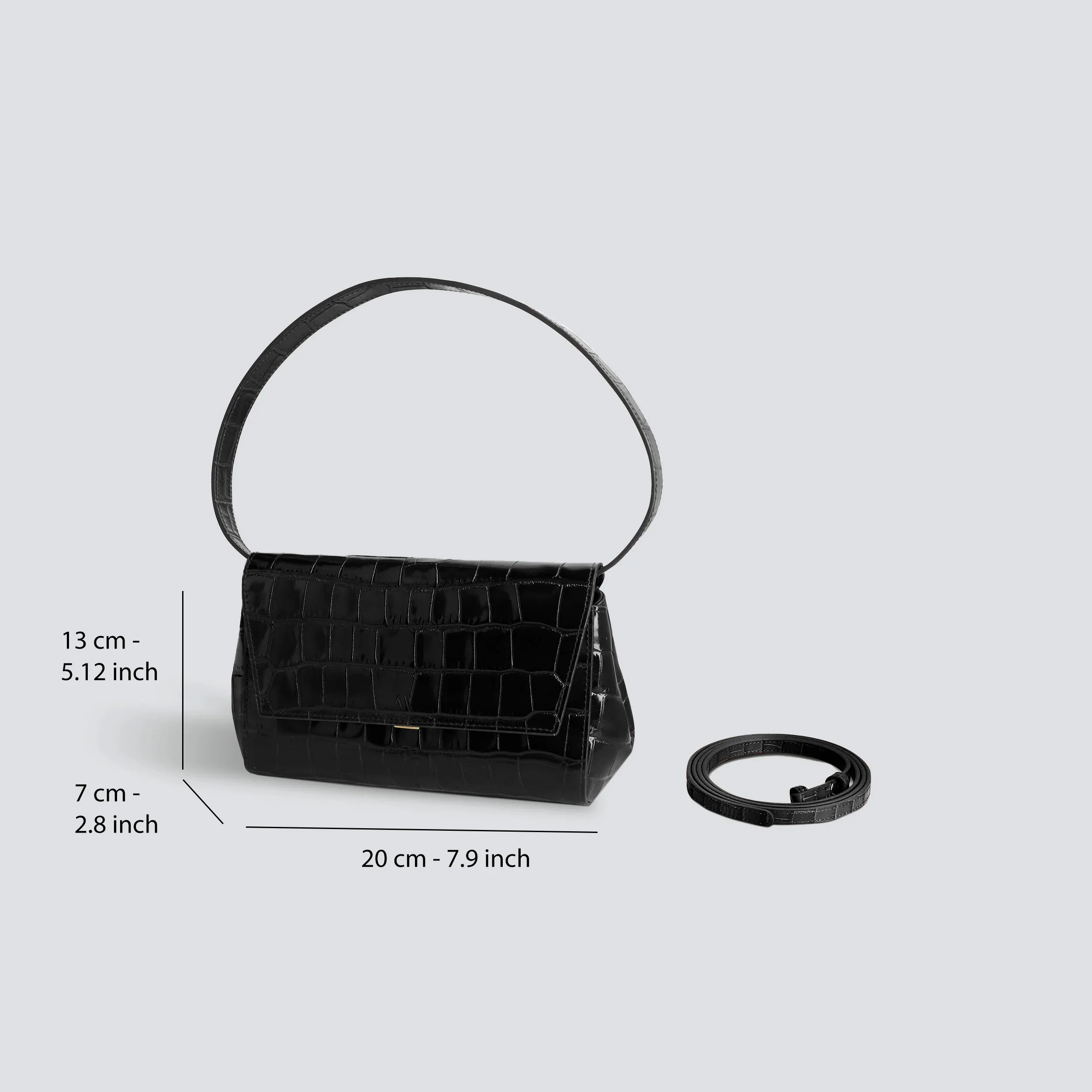 Ikon Clutch - croco black - Image 4