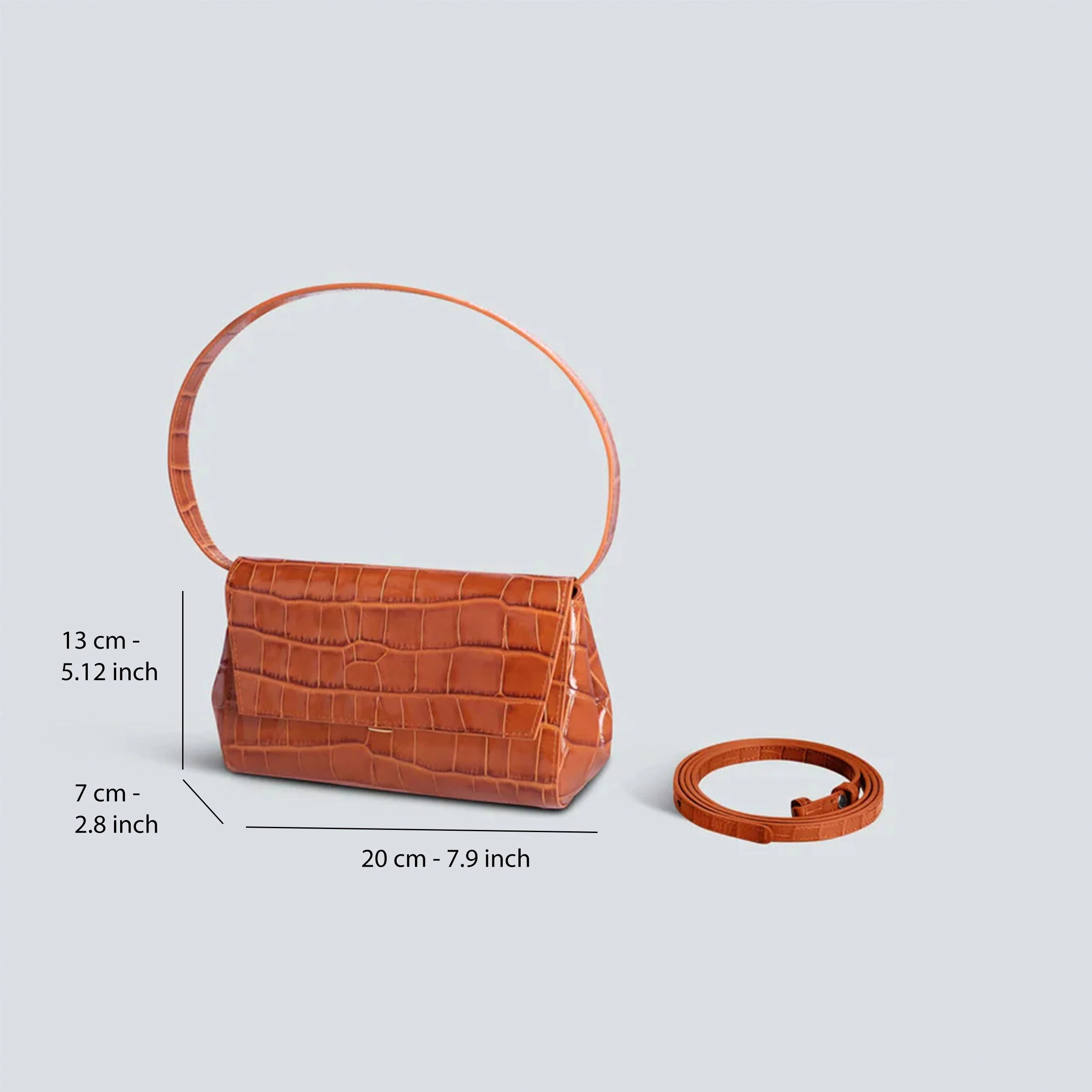 Ikon Clutch - croco maple brown - Image 5