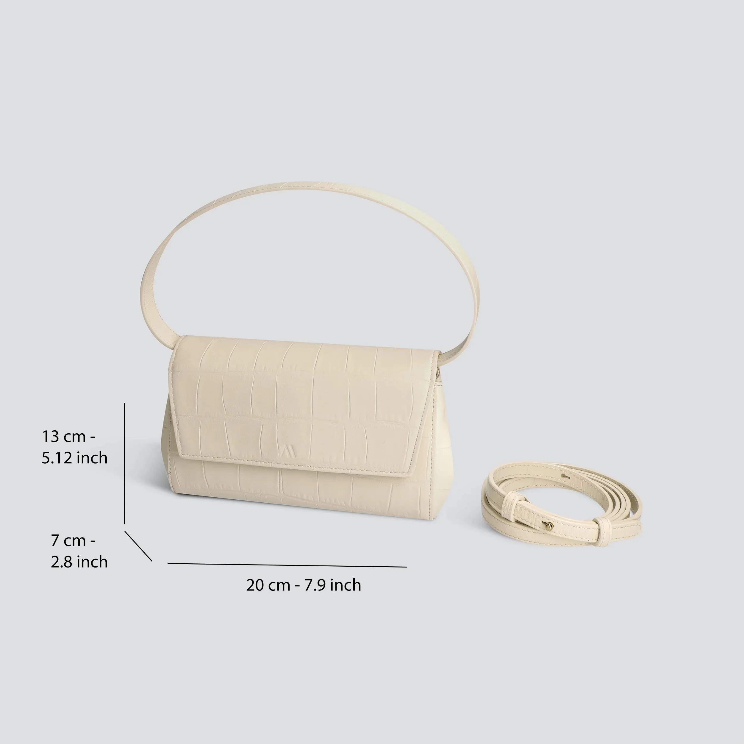 Ikon Clutch - soft croco bleached sand - Image 5