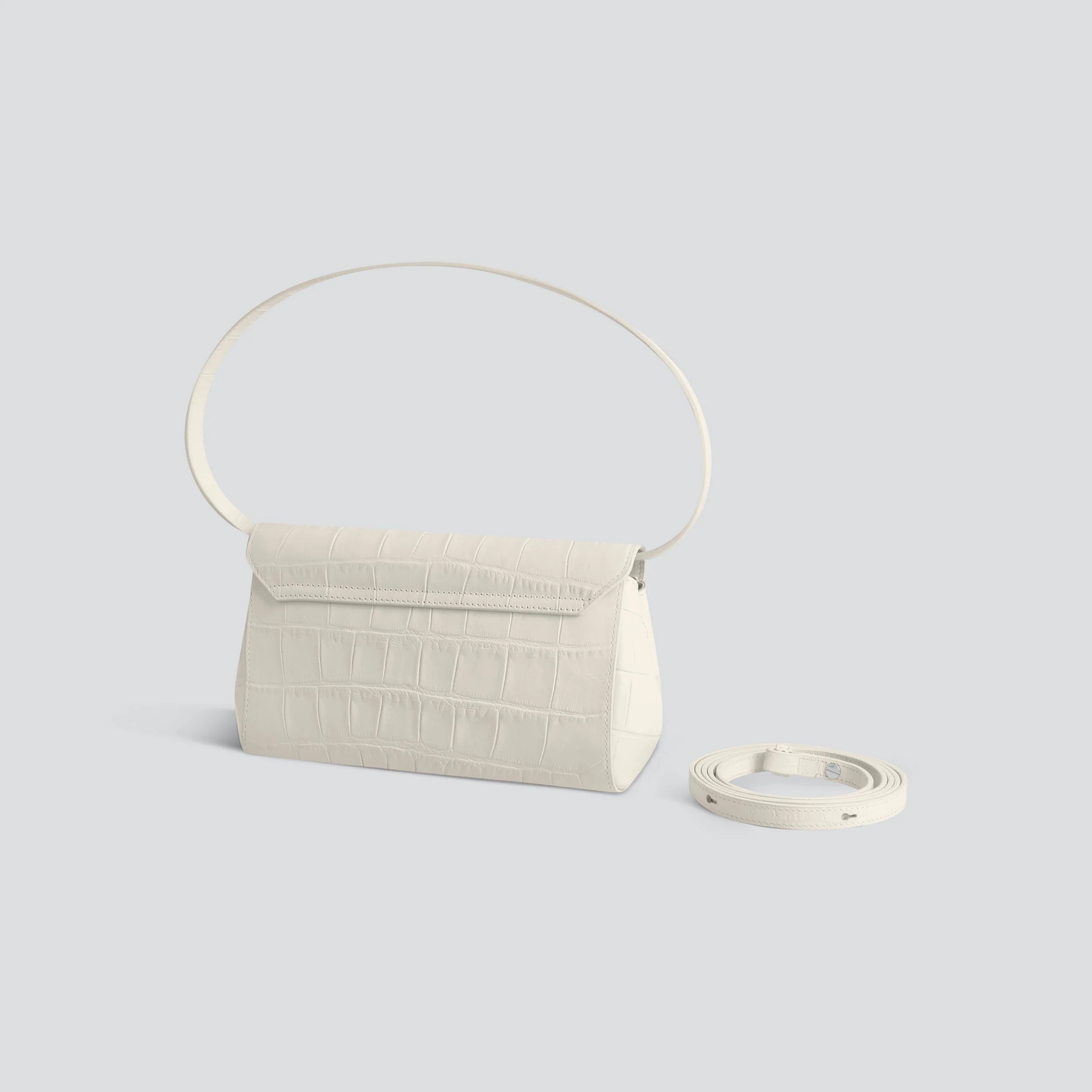 Ikon Clutch - soft croco chalk white - Image 2