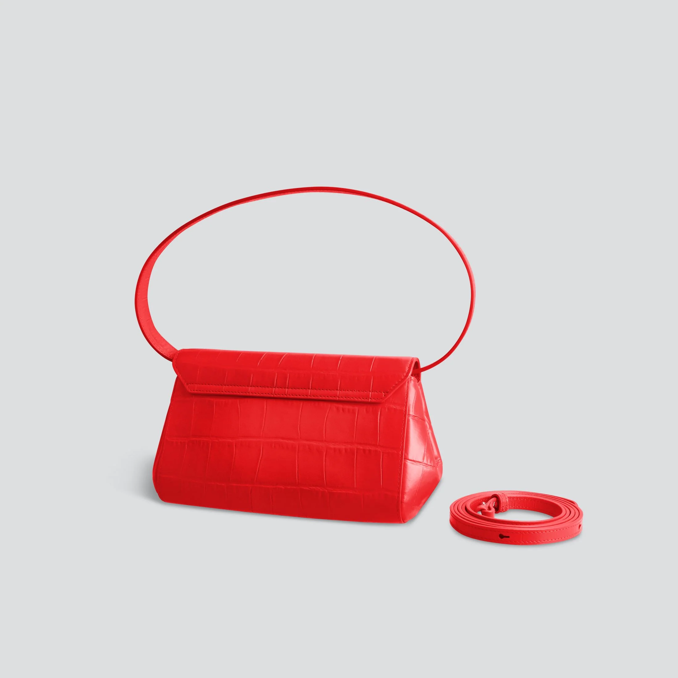 Ikon Clutch - soft croco poppy red - Image 2
