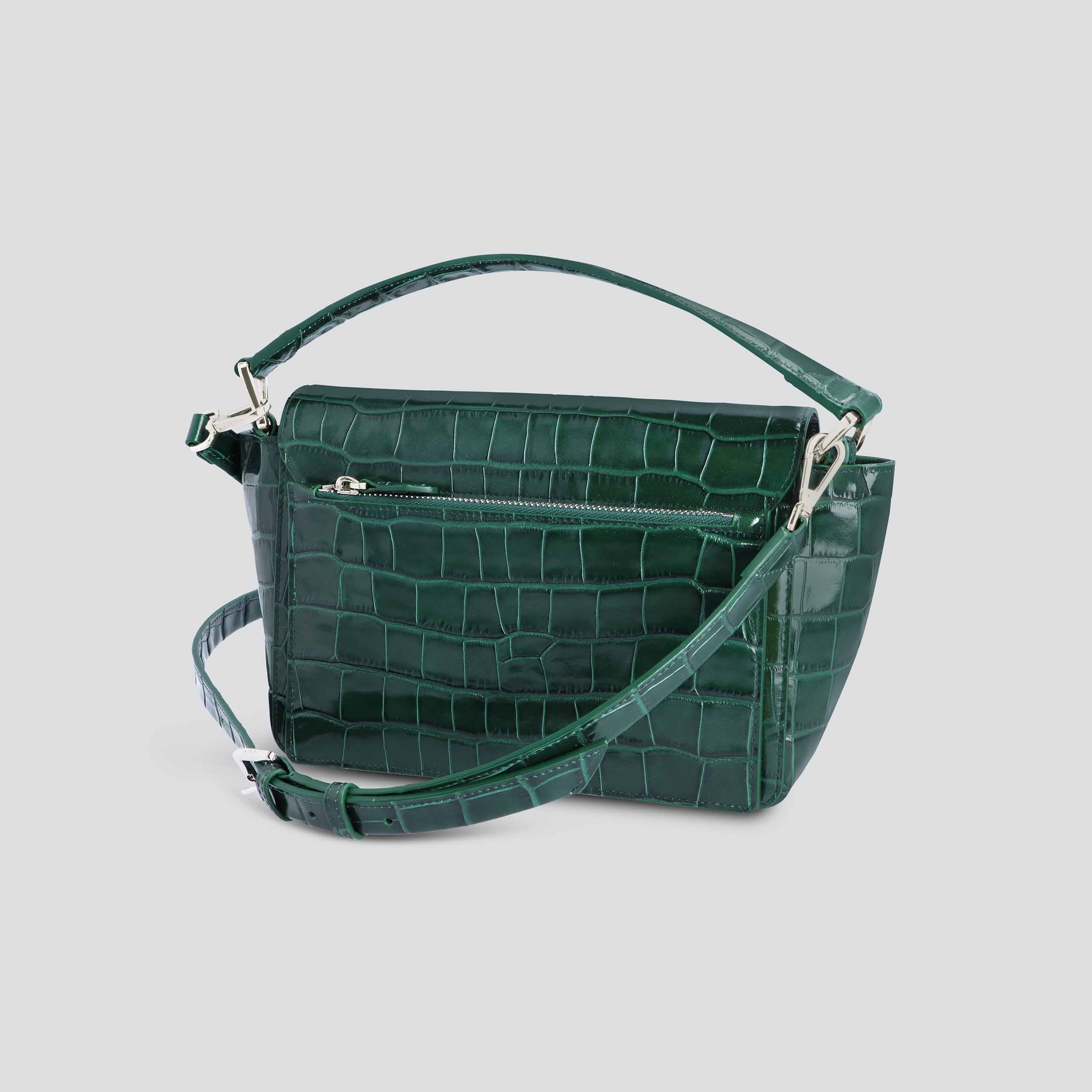 Ikon Shoulder Bag - croco pine green - Image 3