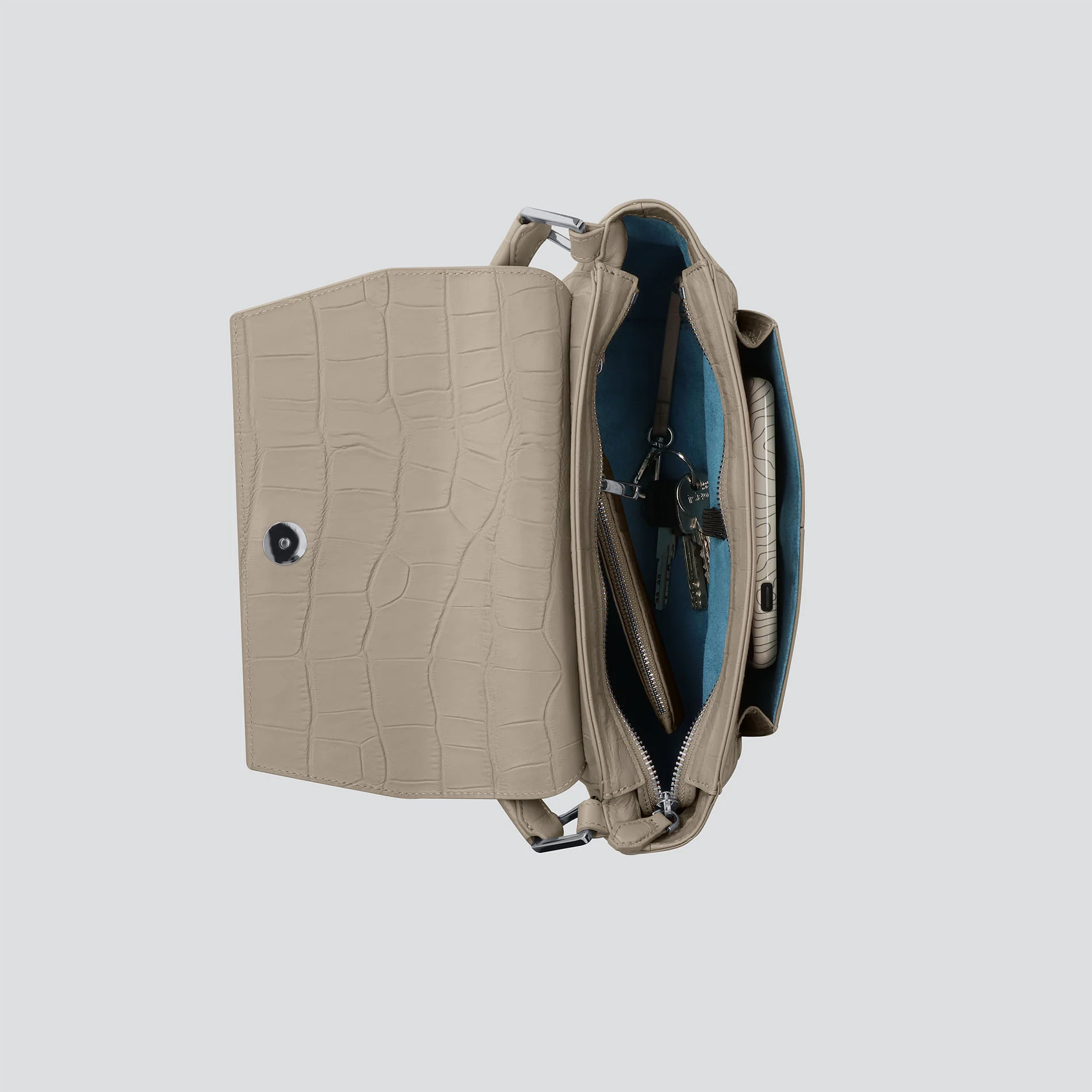 Ikon Shoulder Bag - soft croco clay taupe - Image 2