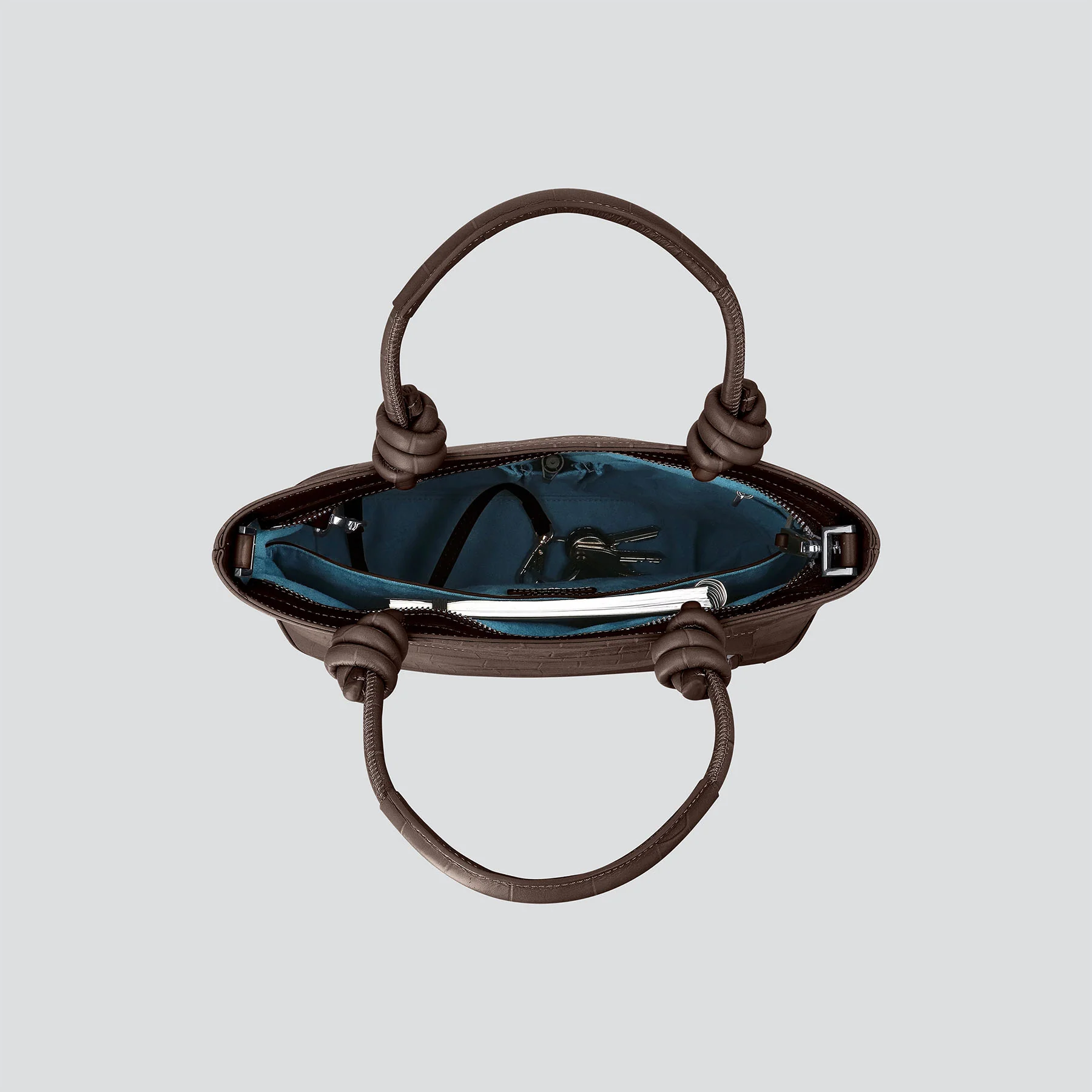 Mini Loop - soft croco espresso - Image 2