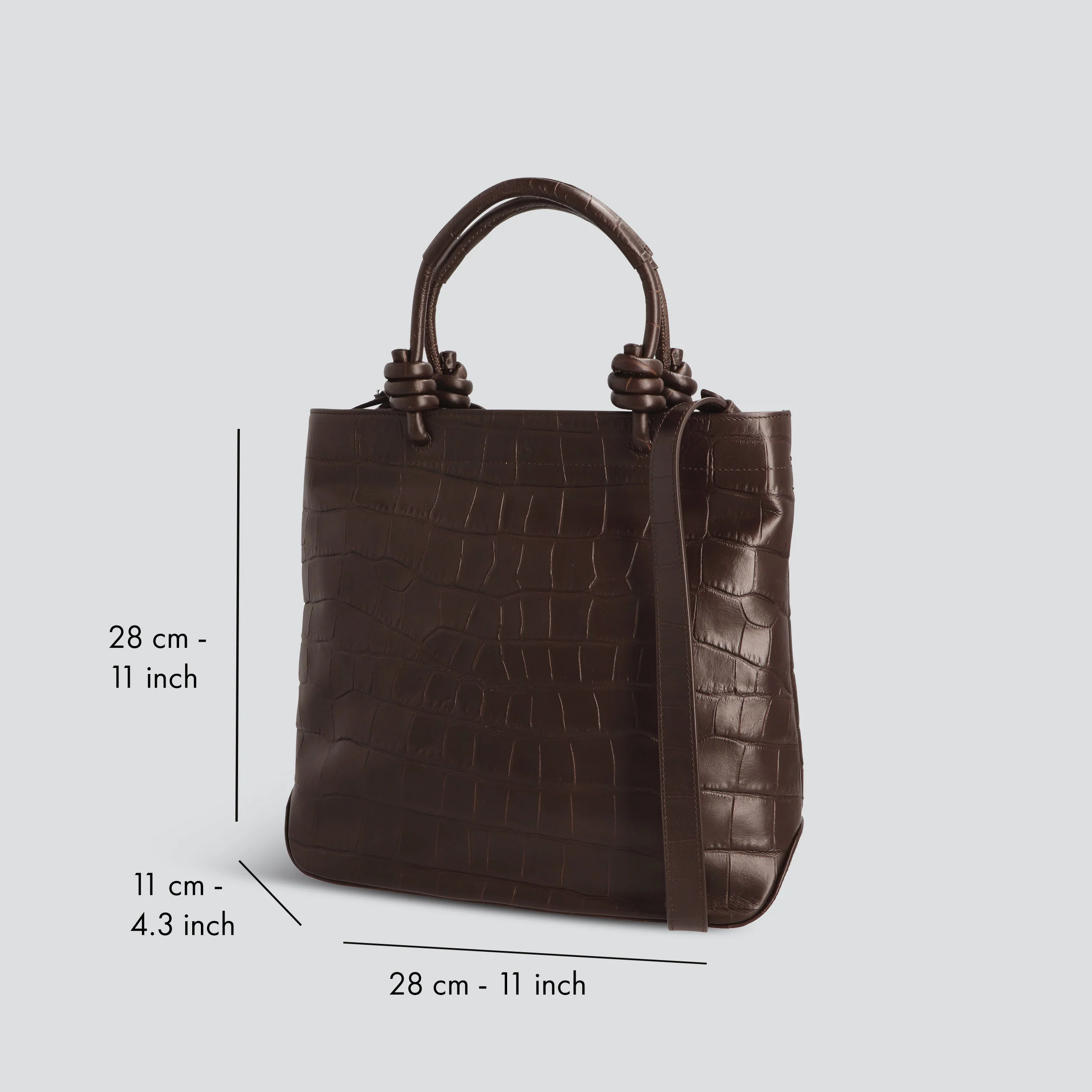 Mini Loop - soft croco espresso - Image 3
