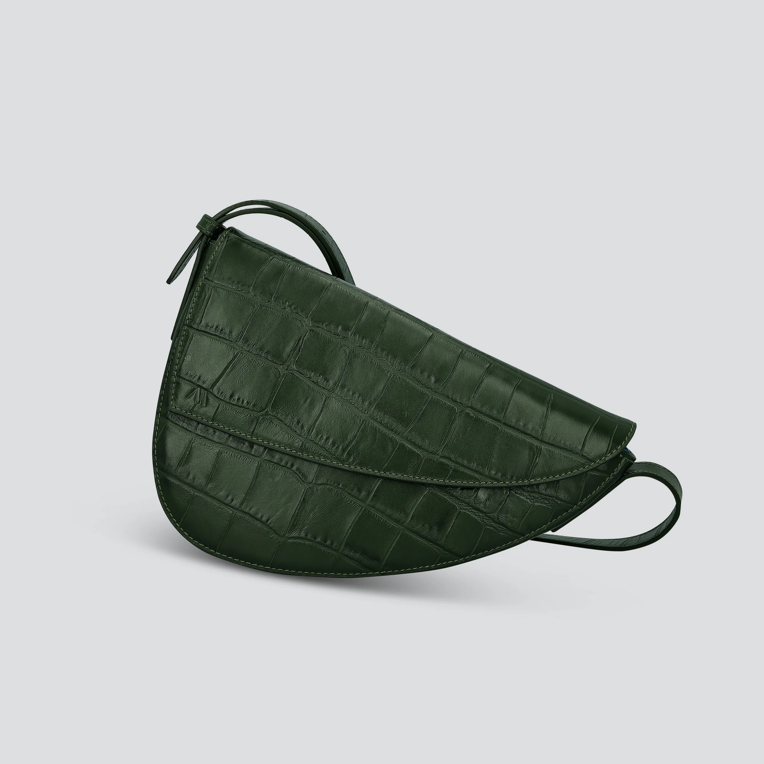 Rebel Cross Body - soft croco british green - Image 2