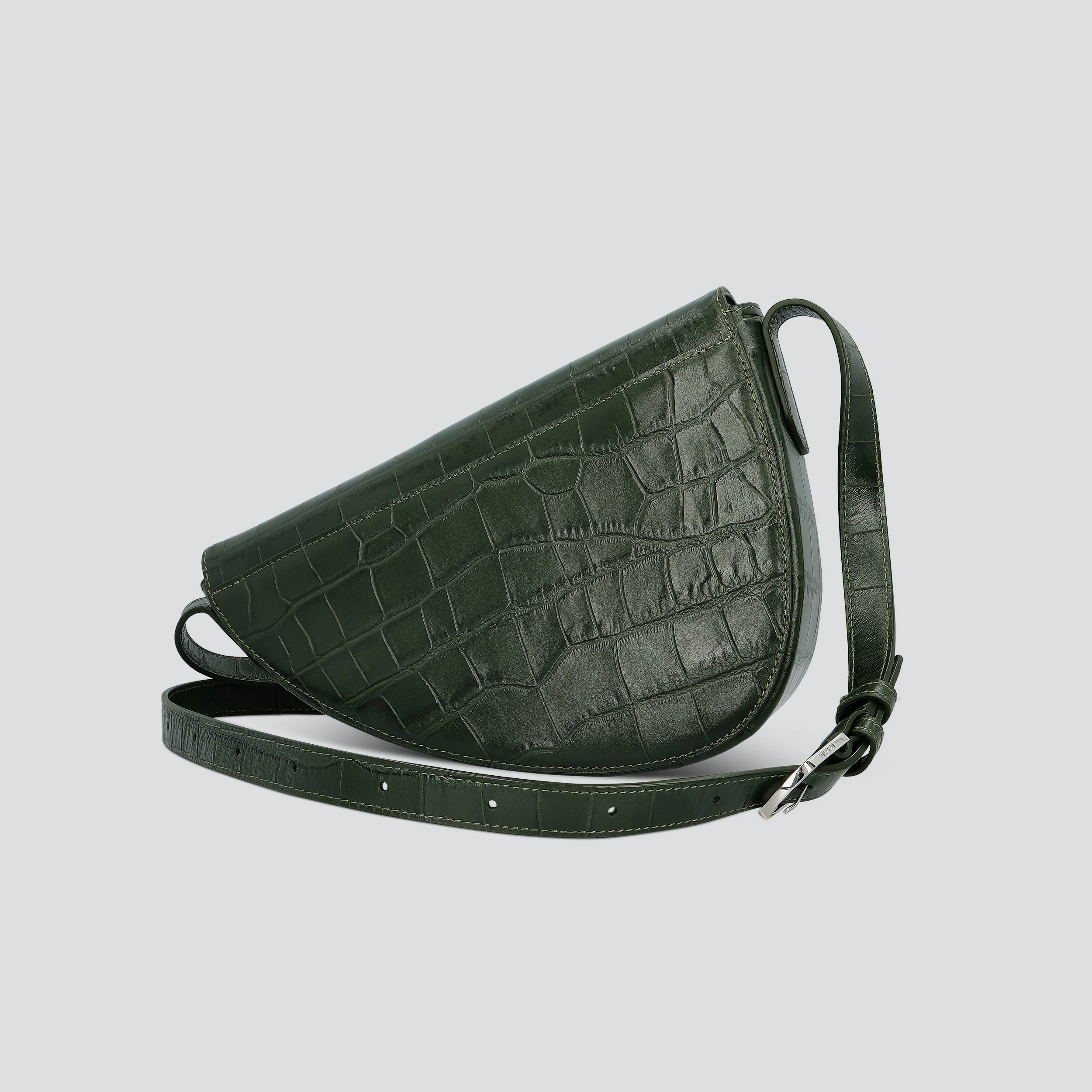 Rebel Cross Body - soft croco british green - Image 3