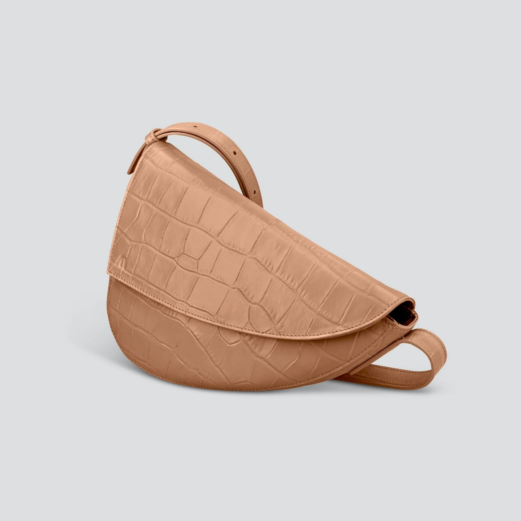 Rebel Cross Body - soft croco cappuccino