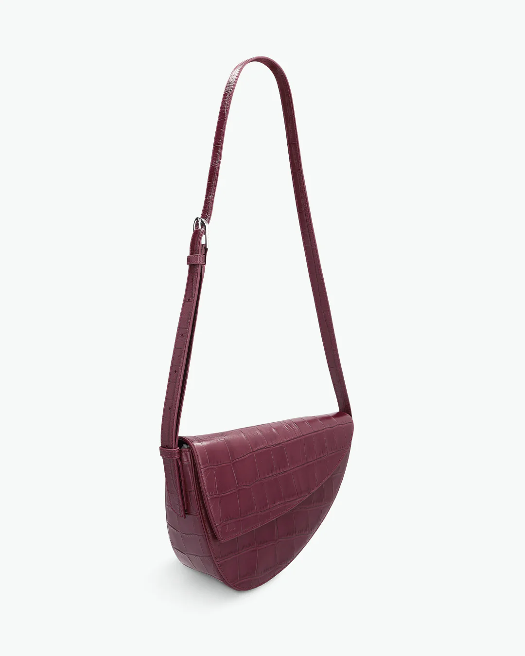 Rebel Cross Body - soft croco merlot - Image 4