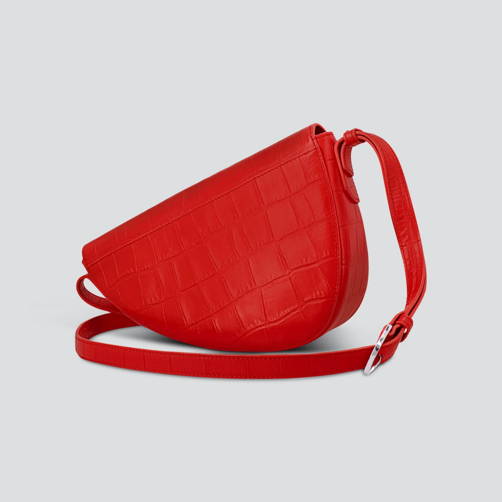 Rebel Cross Body - soft croco poppy red - Image 4