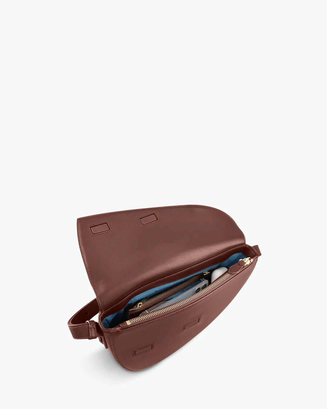 Rebel Cross Body - soft touch chestnut brown - Image 2