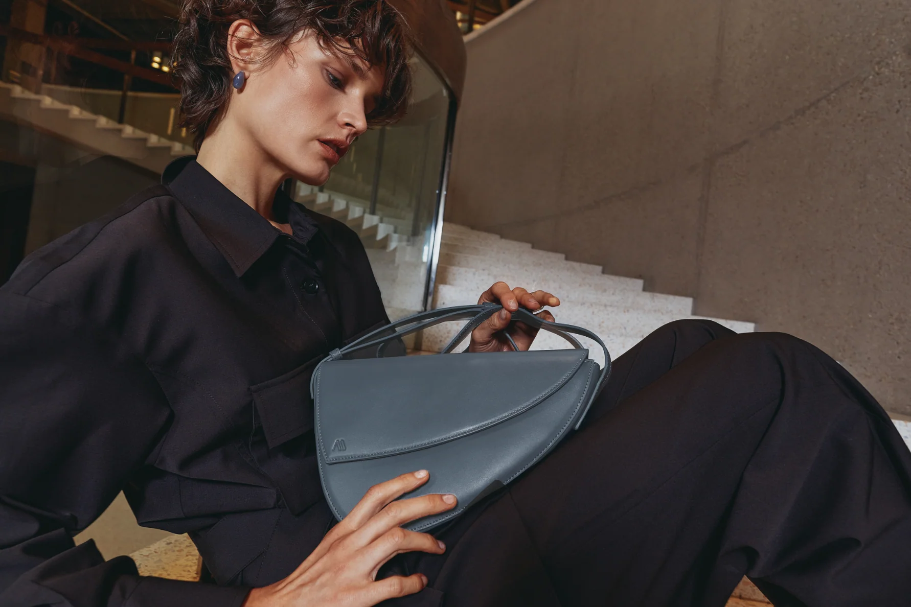 Rebel Cross Body - soft touch steel blue - Image 5